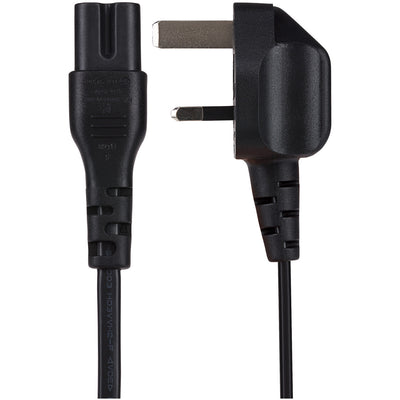 Maplin Power Lead IEC C7 Fig 8 2 Pin Plug to UK 3 Pin Mains Plug - 1m, 3 Amp Fuse