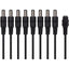 Maplin 8 Way Power Splitter Cable DC 1x Female 8x Male 5.5 x 2.1mm Plug for CCTV - Black