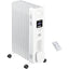 Maplin Plus 2180W Digital 9 Fin Portable Electric Oil Filled Radiator with LED Display, Timer, 3 Heat Settings, Safety Cut-Off & Remote Control White