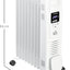 Maplin Plus 2180W Digital 9 Fin Portable Electric Oil Filled Radiator with LED Display, Timer, 3 Heat Settings, Safety Cut-Off & Remote Control