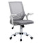 ProperAV Extra Ergonomic Adjustable Office Chair with Flip-up Arm & Lumbar Back Support Grey