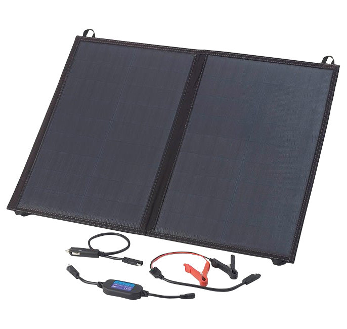 PV Logic 60W Fold Up Solar Panel with 10A Inline PWM Charge Controller ...