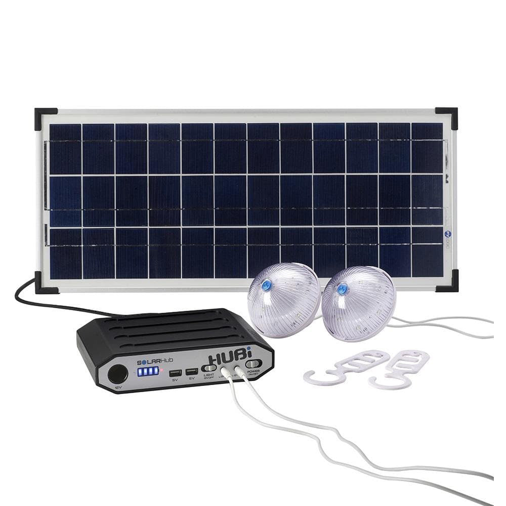 Hubi Go 10K 10Ah / 20W Solar Panel & 2x LUMI Lights Kit