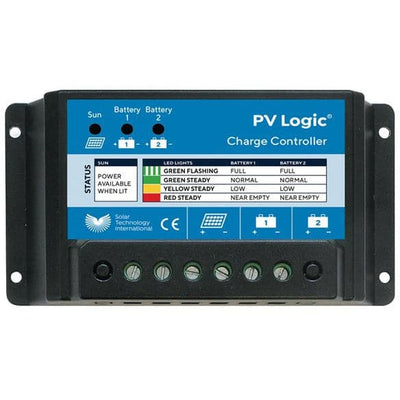 PV Logic 20Ah 12V / 24V Twin Battery Charge Controller