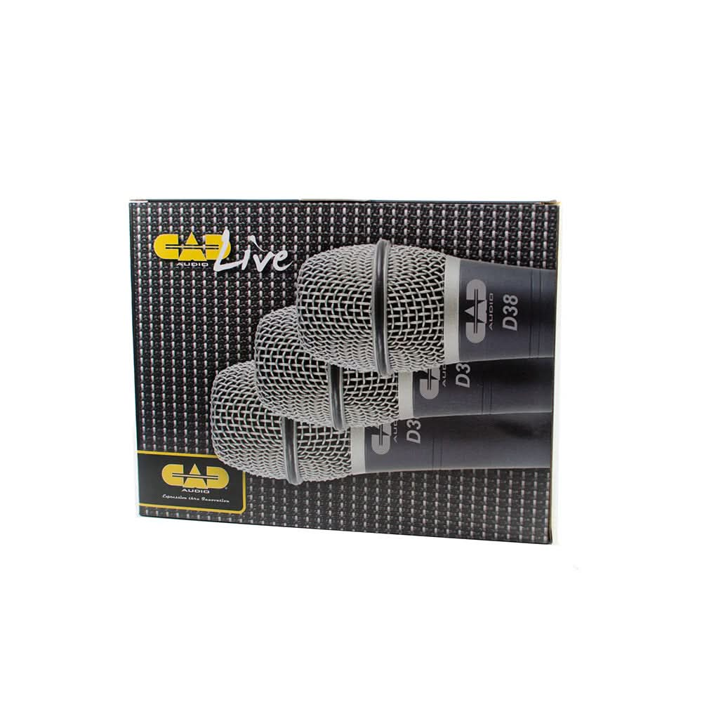 CAD Live D38 Supercardioid Dynamic Instrument Microphone - Pack of 3