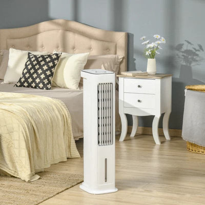 Maplin Plus 2-in-1 Oscillating Evaporative Ice Cooling Fan - White