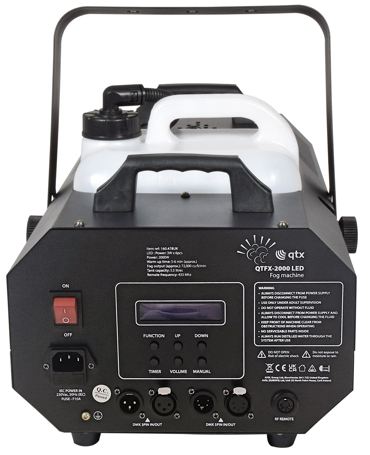 QTX QTFX-2000 2000W High Power Smart LED Fog Machine