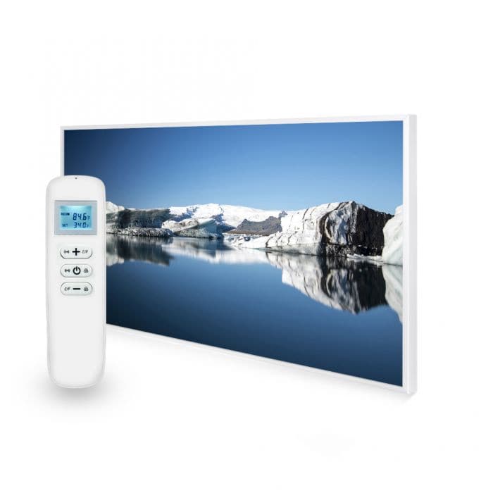 Mirrorstone 595x995mm Ice Caps 580W Nexus Wi-Fi Infrared Wall Heating Panel - maplin.co.uk