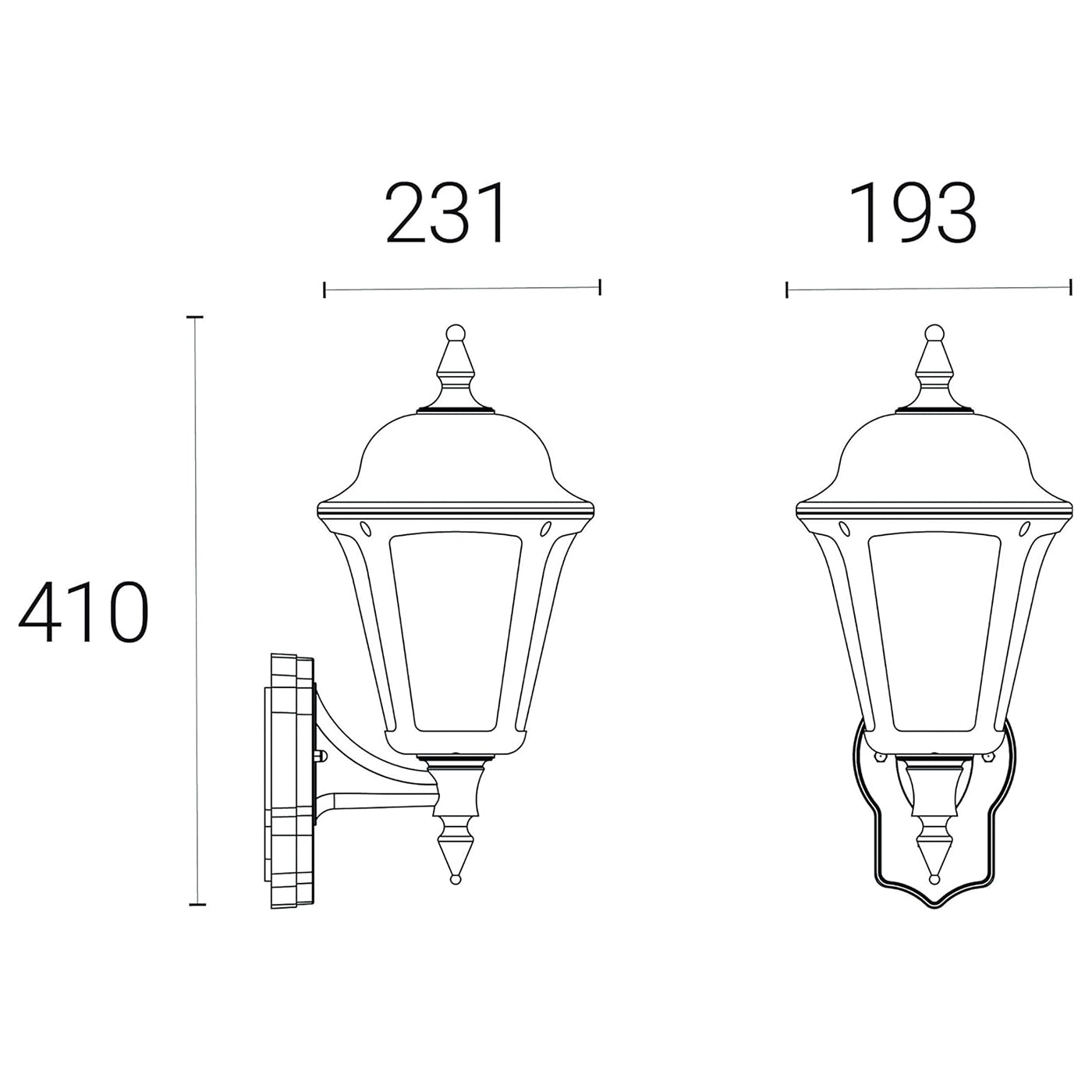 4lite Contemporary IP65 LED Lantern with PIR Sensor