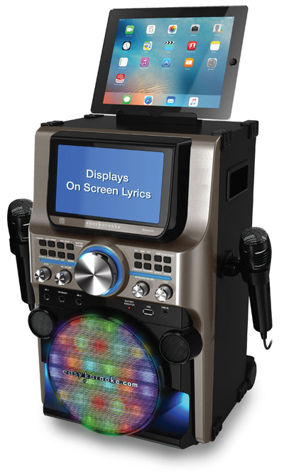 Easy Karaoke Ultimate Bluetooth Karaoke Machine with LED Multi-Colour Light Effects