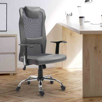 ProperAV Extra Adjustable Mesh Office Chair - Grey