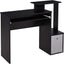 ProperAV Extra Computer Desk with Sliding Keyboard Tray & Side Compartment Black