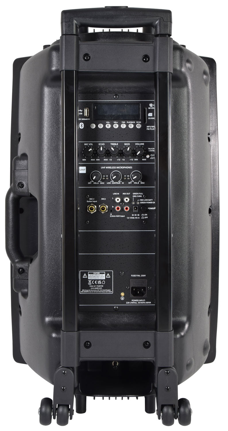 QTX QXPA-plus Portable PA with UHF, USB/SD/FM & Bluetooth