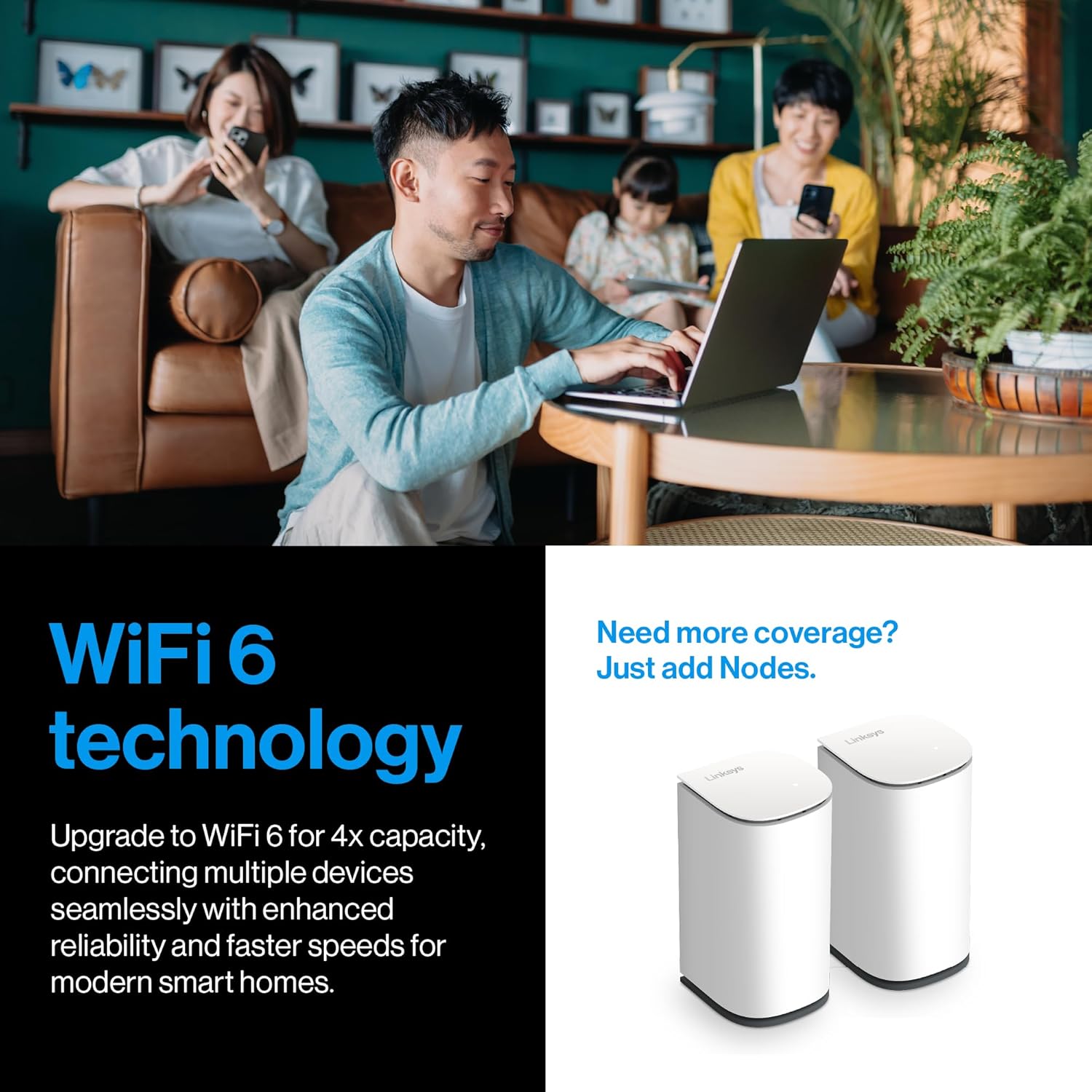 Linksys Velop Dual-Band WiFi 6 AX3000 Micro-Router