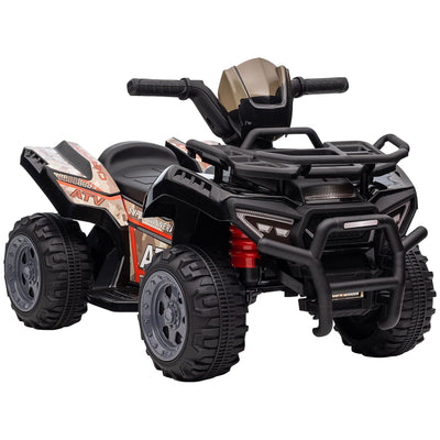 Maplin Plus 6V Kids Electric Ride on Toy ATV Quad Bike with Music & Headlights for 18-36 Months Black