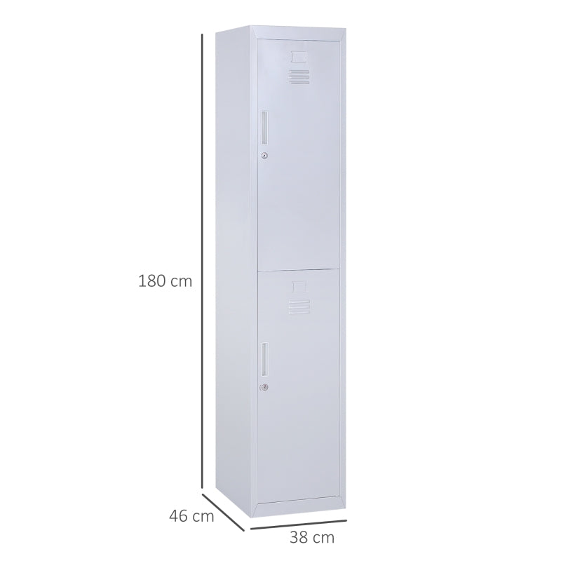 ProperAV Extra Rolled Steel Storage Locker Cabinet with Shelves - Grey - maplin.co.uk