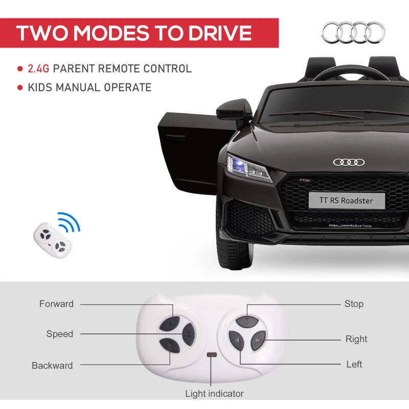 Maplin Plus Licensed Audi TT 12V Kids Ride On Car with Remote