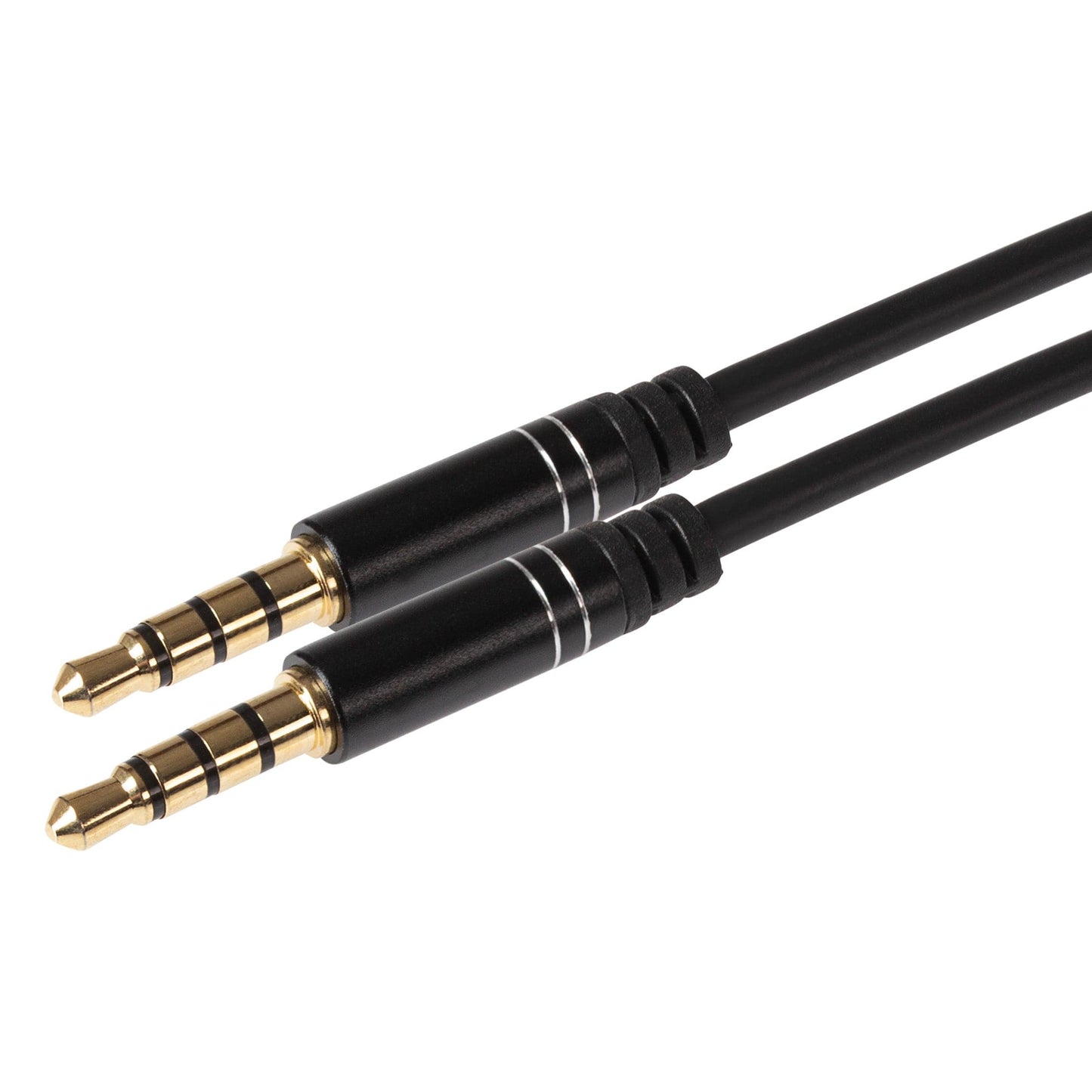 Maplin 3.5mm Aux Stereo 4 Pole Jack Plug to 3.5mm 4 Pole Jack Plug Cable - Black, 3m