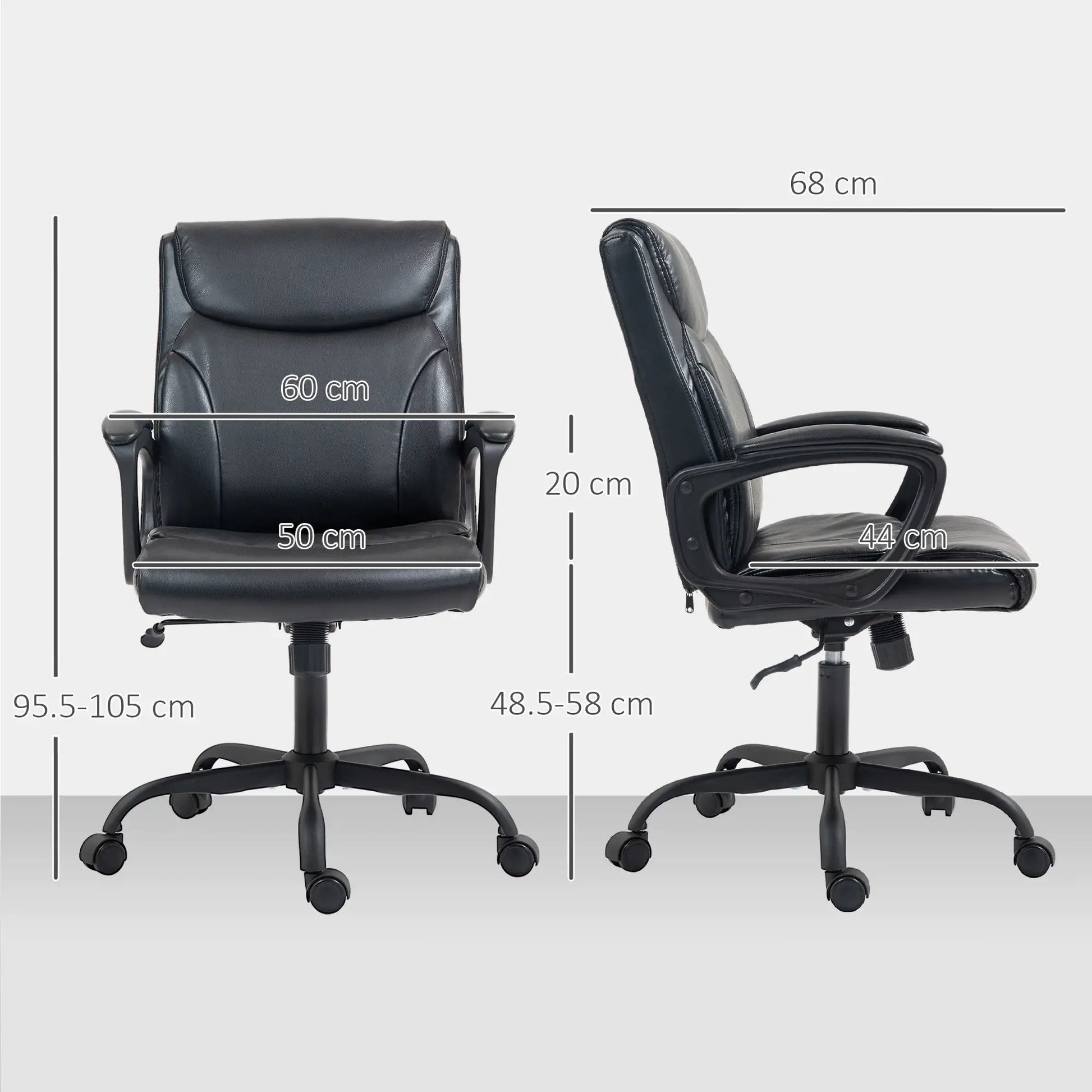 ProperAV Extra Faux Leather Office Chair with Tilt Function