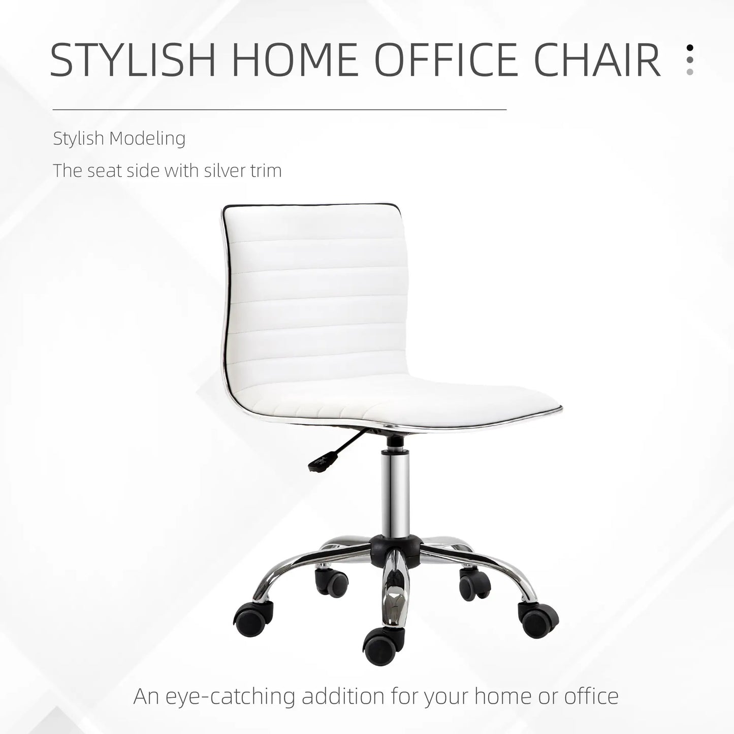 ProperAV Extra Armless Mid-Back Adjustable Swivel Office Chair