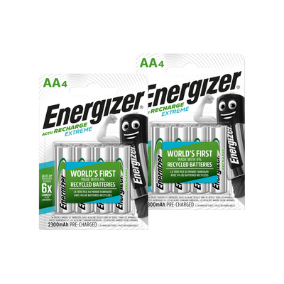 Energizer Recharge Extreme 2300mAh Ni-MH AA Rechargeable Batteries - Pack of 8