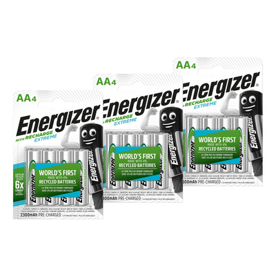 Energizer Recharge Extreme 2300mAh Ni-MH AA Rechargeable Batteries - Pack of 12