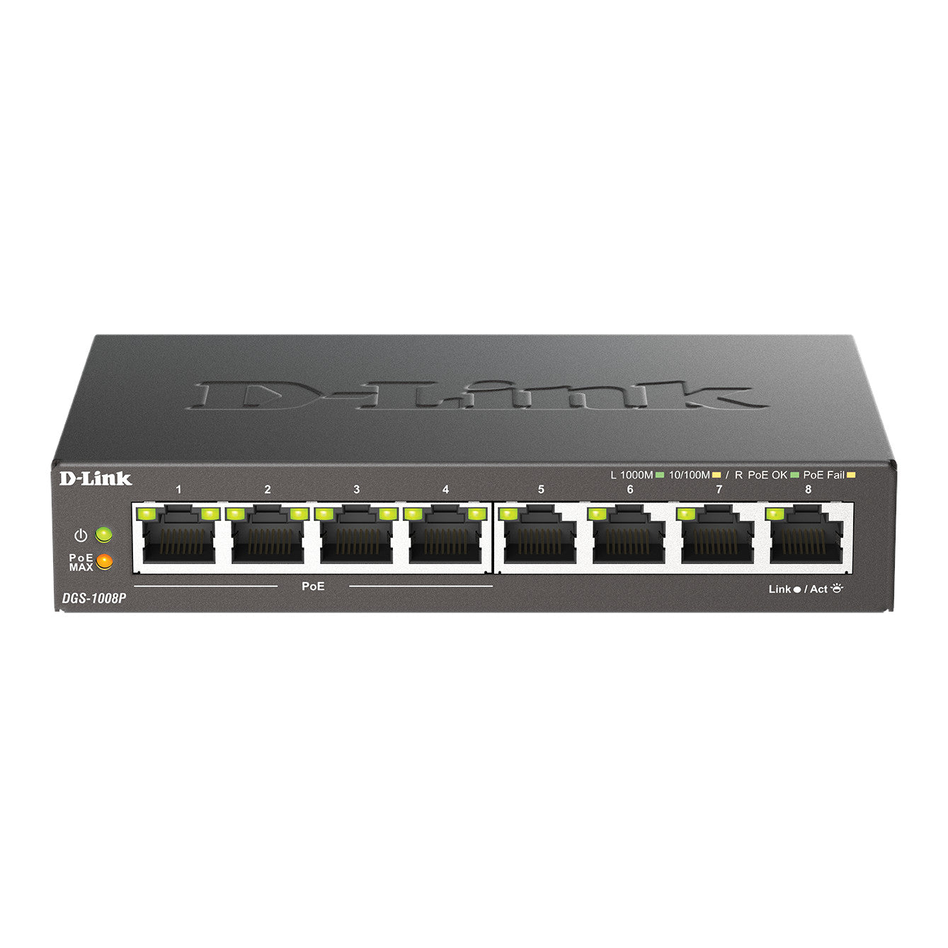 D-Link 8-Port Gigabit PoE Unmanaged Desktop Switch - maplin.co.uk