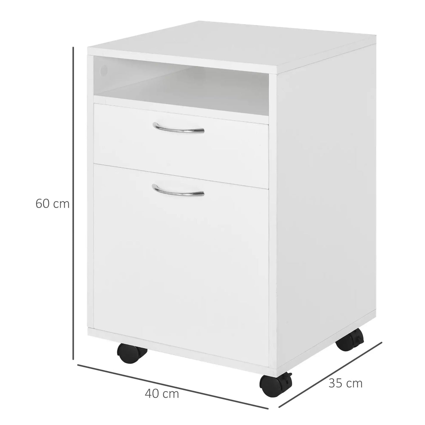 ProperAV Extra 60cm 2-Drawer Office Home Storage Cabinet