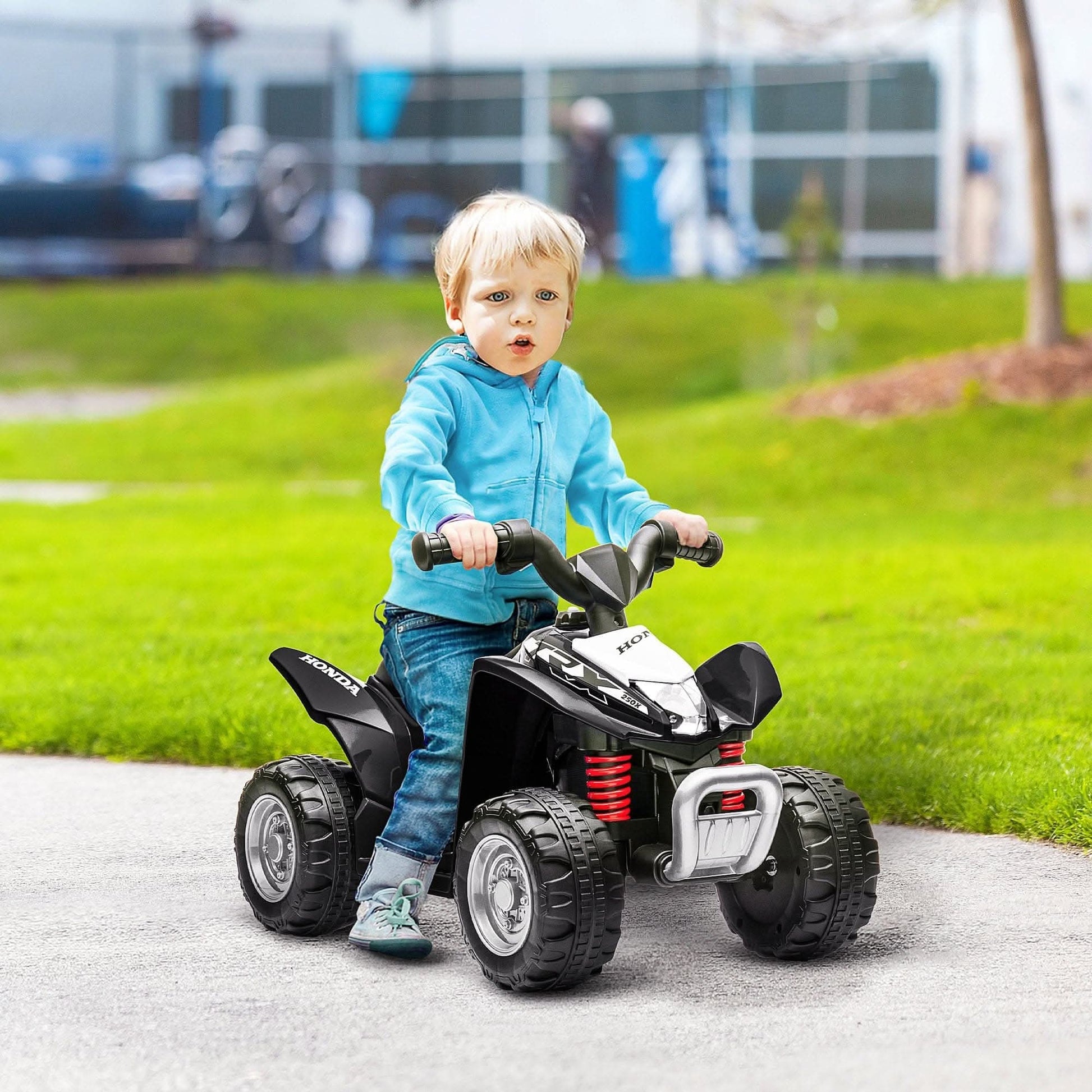 Maplin Plus AIYAPLAY Honda Licensed 6V Electric Ride On Kids Toy ATV Quad Bike with LED Lights & Horn for 1.5-3 Years