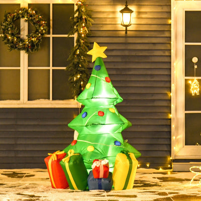 HOMCOM 5ft LED Inflatable Christmas Tree Decoration