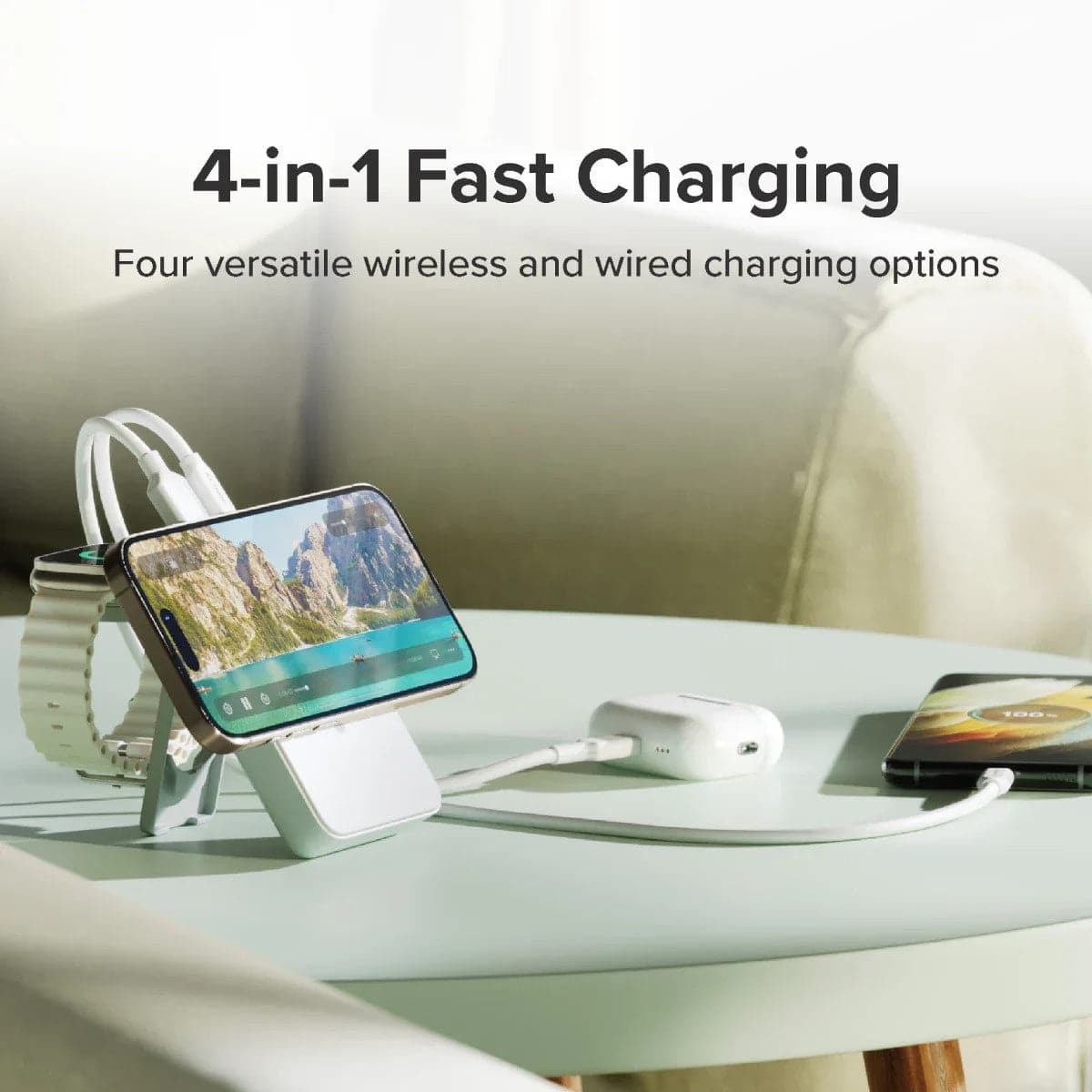 ALOGIC Lift 4-in-1 MagSafe Compatible 10,000mAh Wireless Charging Power Bank