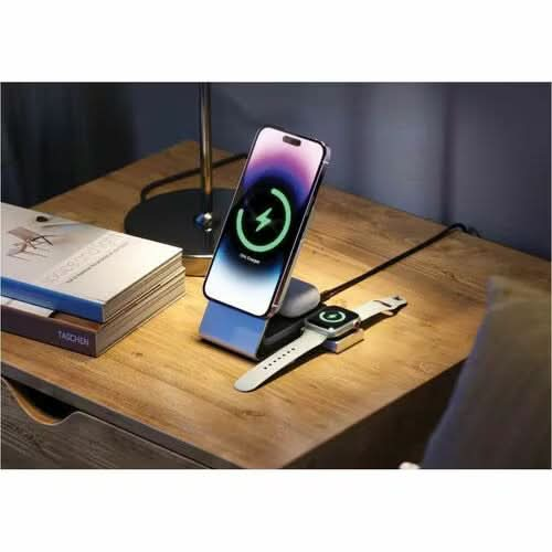 ALOGIC Matrix+ 3-in-1 Qi-Enabled Magnetic Wireless Charging Dock with Detachable 5000mAh Power Bank