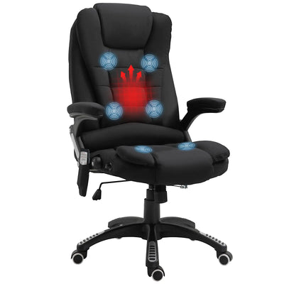 ProperAV Extra Reclining Executive Office Chair with Heated Massage Points - Black