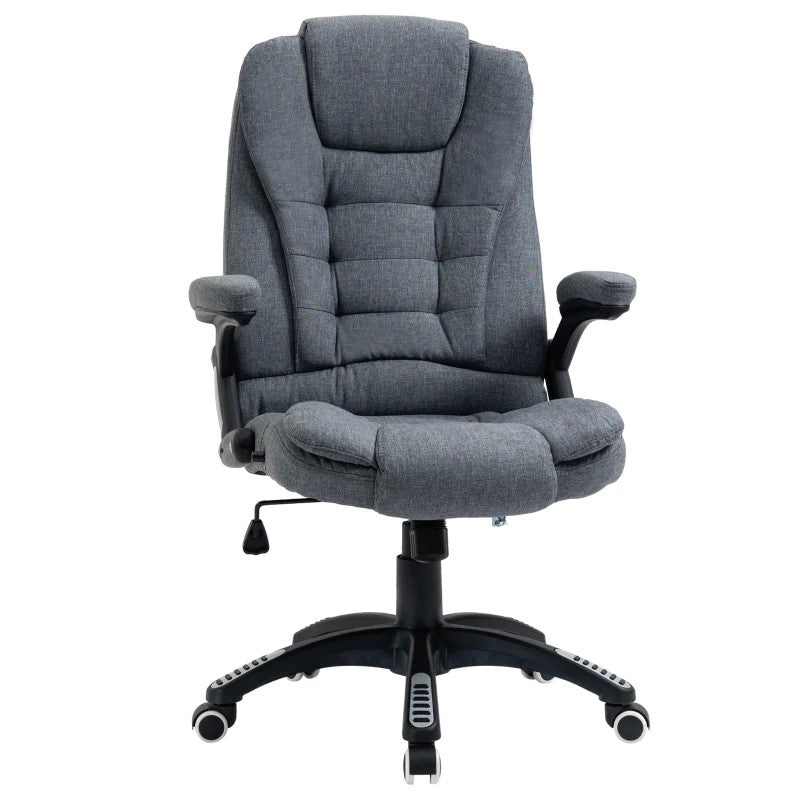 ProperAV Extra High Back Swivel Executive Office Chair - Dark Grey