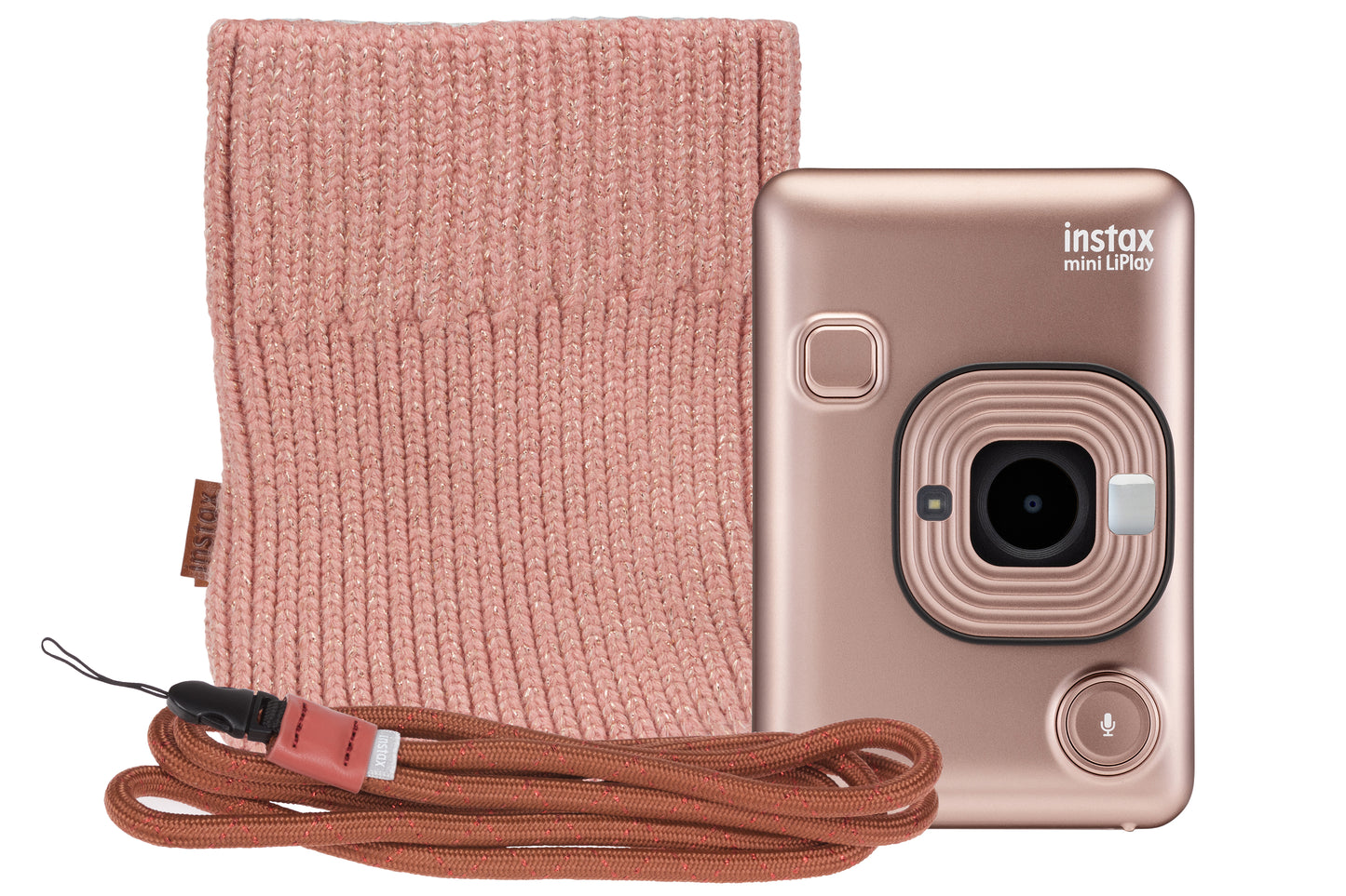 Fujifilm Instax Mini LiPlay Hybrid Instant Camera - Blush Gold