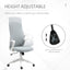 ProperAV Extra High-Back Ergonomic Adjustable Office Chair - Grey