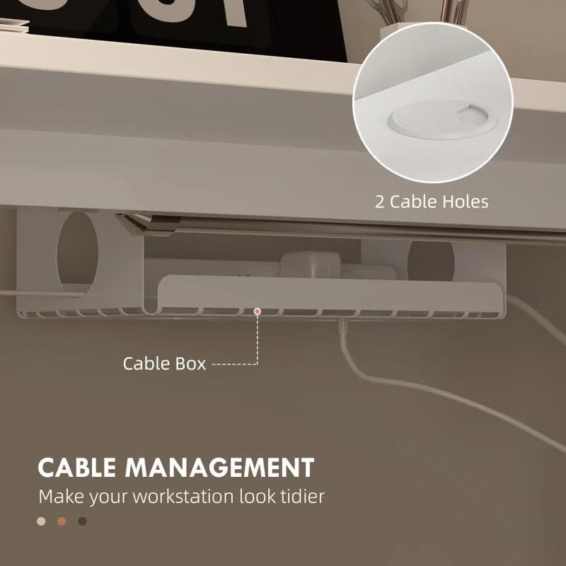 ProperAV Extra 72-116cm Adjustable Electric Standing Desk - White