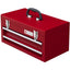 Maplin Plus 460mm x 240mm x 220mm Portable 2 Drawer Lockable Metal Tool Box Red