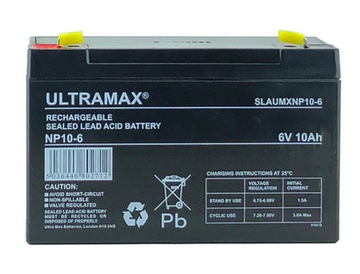 Maplin Plus NP10-6 6V 10AH 20HR (AS 12AH) Sealed Lead Acid Rechargeable Battery