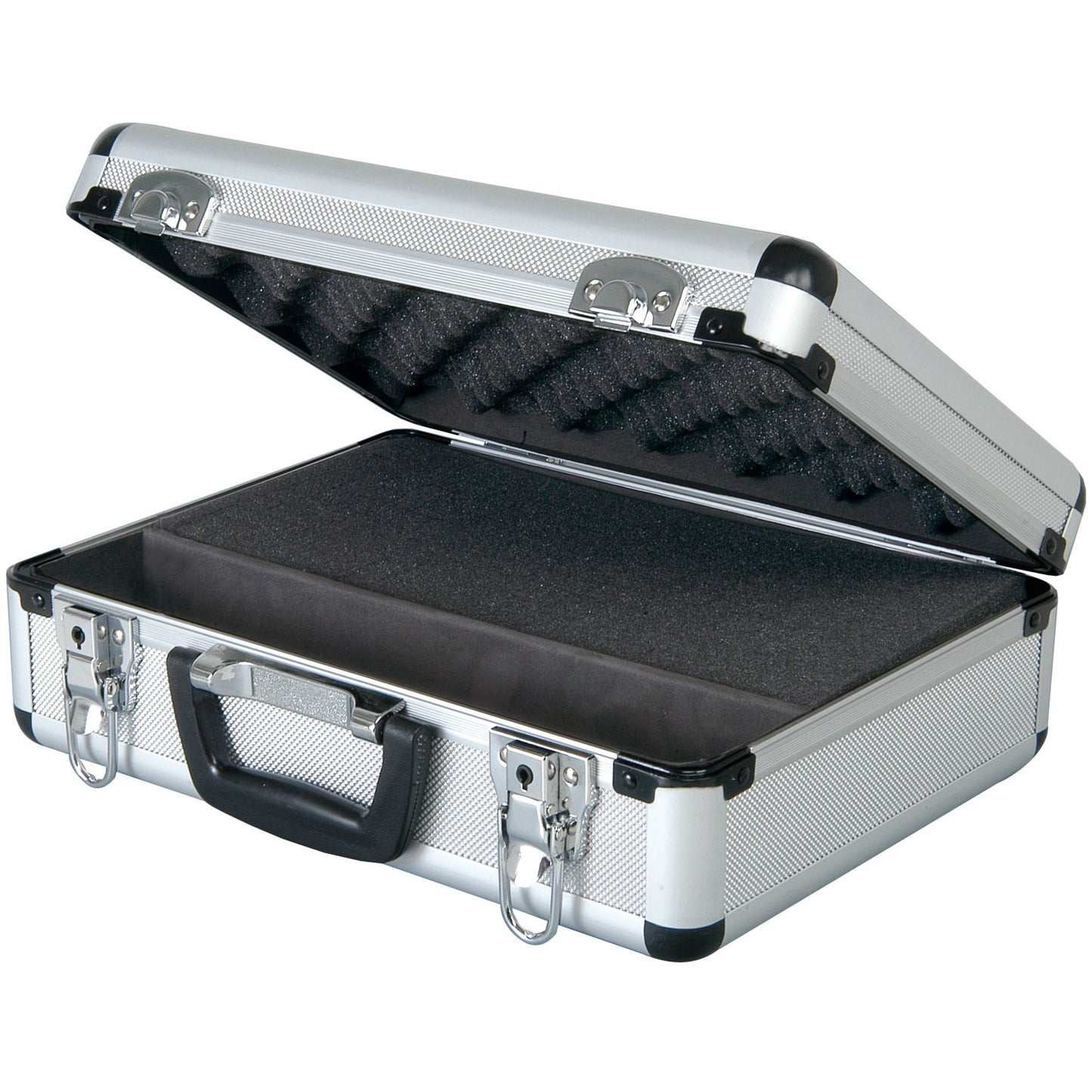 Chord Aluminium 120 x 260 x 350mm Microphone Flight Case - Silver