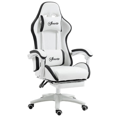 Maplin Plus Racing Style Gaming Chair with Reclining Function & Footrest Black