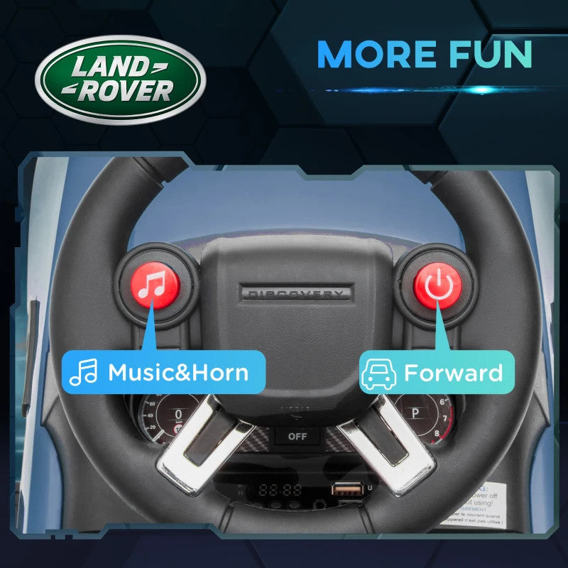 Maplin Plus 2-in-1 Land Rover Licensed 6V Kids Sliding Electric Ride On Car for 18-60 Months