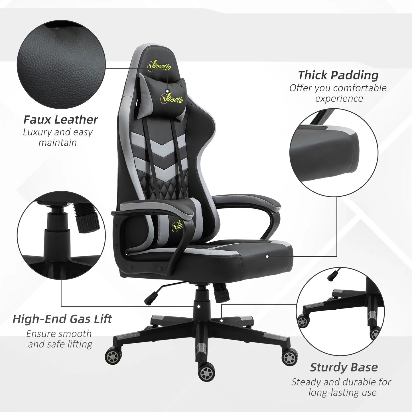 Maplin Plus Racing Gaming Chair with Lumbar Support