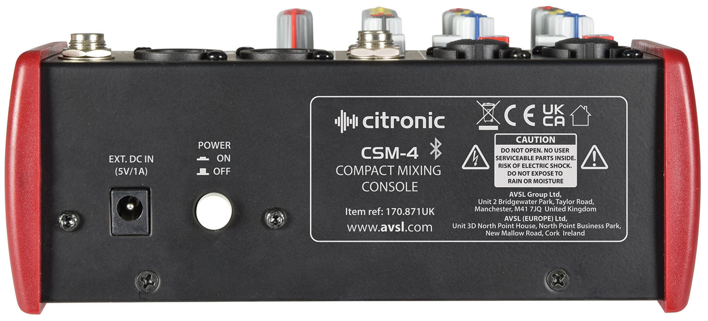 Citronic CSM Compact Mixer With USB / Bluetooth