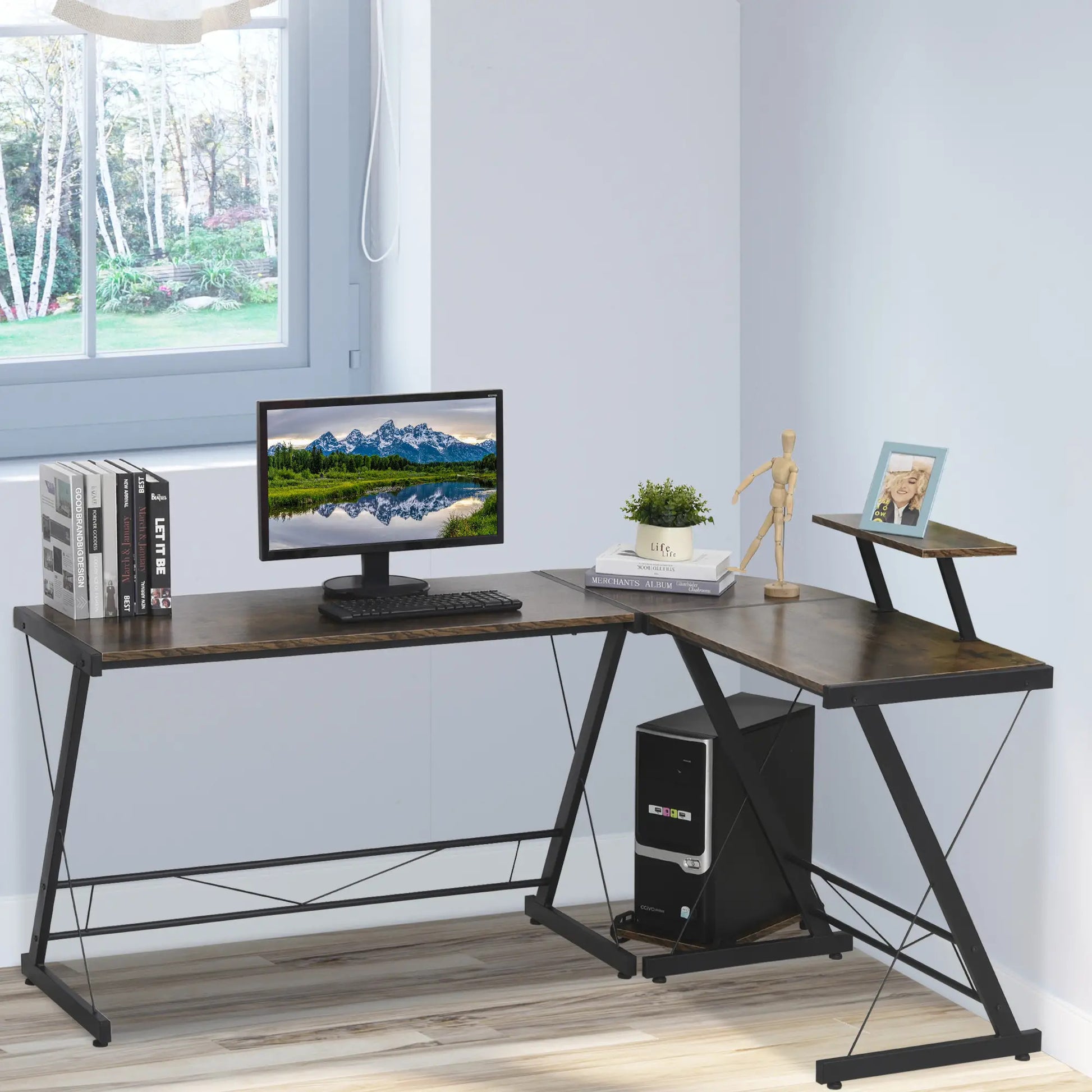 ProperAV Extra L-Shaped Computer Desk