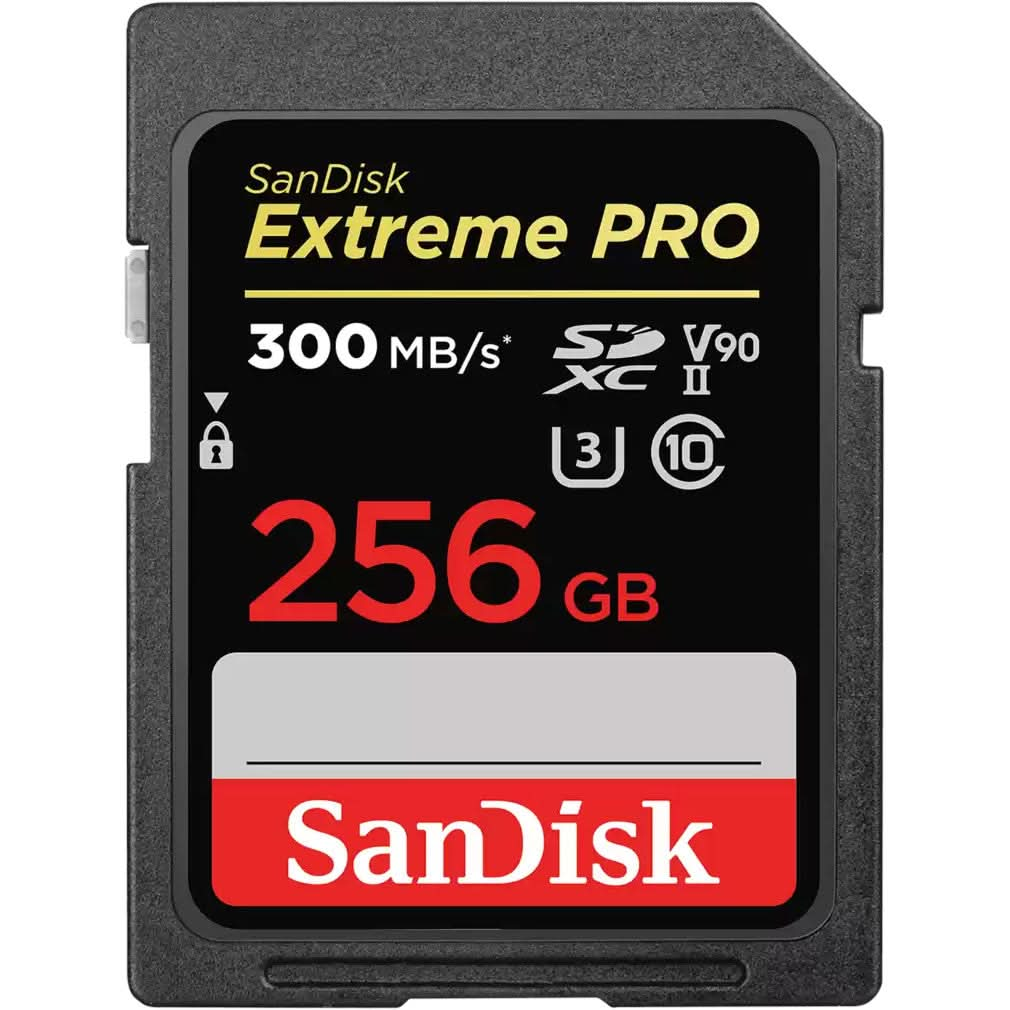 SanDisk 256GB Extreme Pro SDXC Class 10 UHS-II Card 300 MB/s