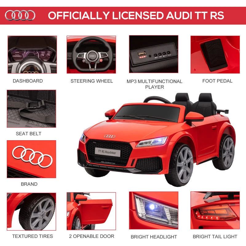 Maplin Plus Licensed Audi TT 12V Kids Ride On Car with Remote