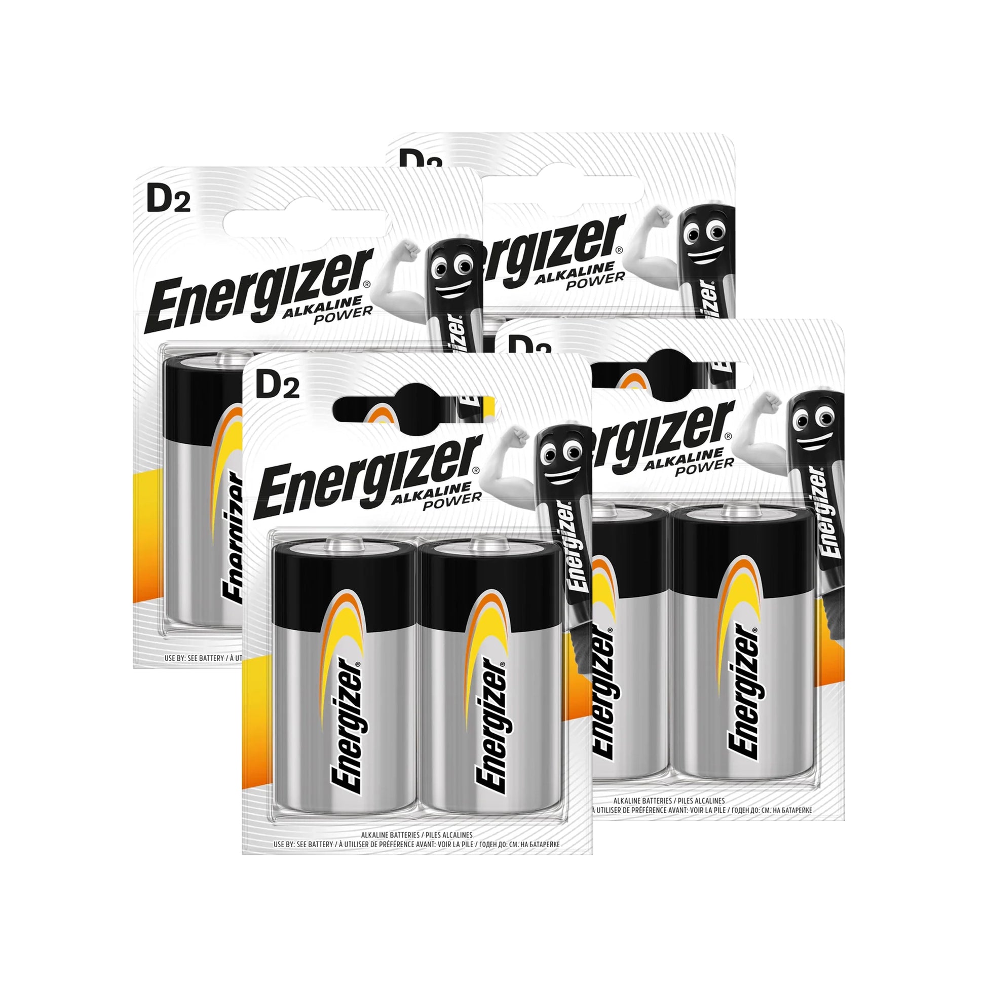 Energizer LR20 Max Power Alkaline D Batteries - Pack of 8