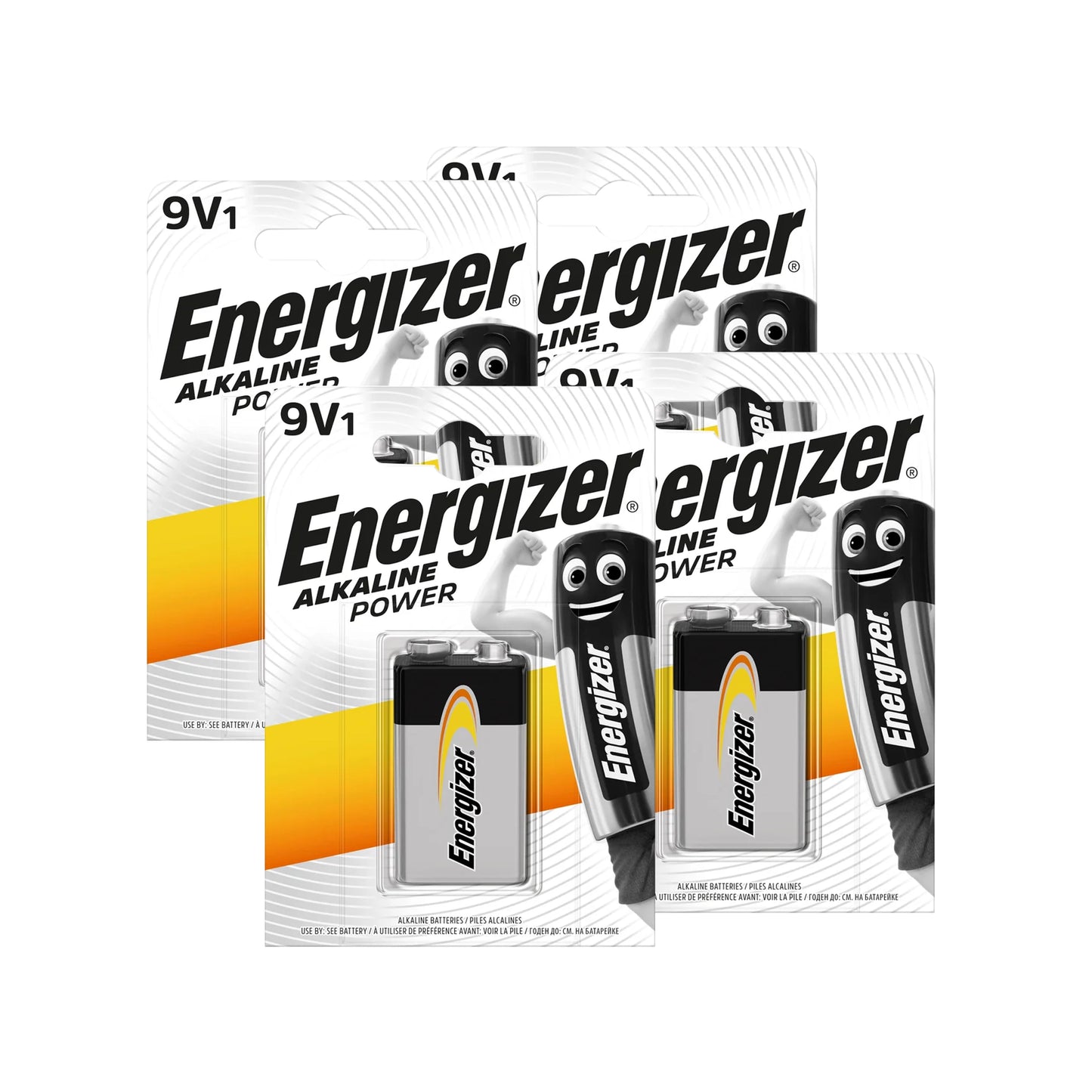 Energizer Power Alkaline 9V Battery - Pack of 4