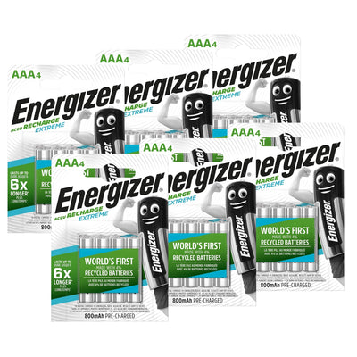 Energizer Recharge Extreme 800mAh Ni-MH AAA Rechargeable Batteries - Pack of 24